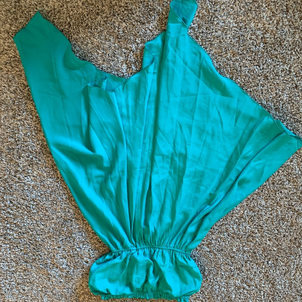 High low strapless dress